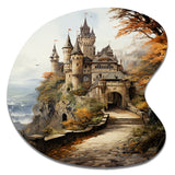 Castles Medieval Splendor Rich - Asymmetric Metal Wall Art