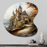 Castles Medieval Splendor Rich - Asymmetric Metal Wall Art