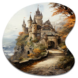 Castles Medieval Splendor Rich - Asymmetric Metal Wall Art