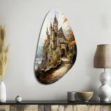 Castles Medieval Splendor Rich - Asymmetric Metal Wall Art