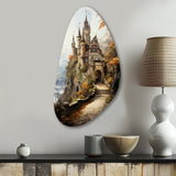 Castles Medieval Splendor Rich - Asymmetric Metal Wall Art