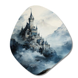 Castles Misty Mountain Fortress II - Asymmetric Metal Wall Art