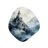 Castles Misty Mountain Fortress II - Asymmetric Metal Wall Art