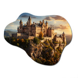 Castles Sunlit Splendor Vibrant - Asymmetric Metal Wall Art