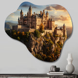 Castles Sunlit Splendor Vibrant - Asymmetric Metal Wall Art