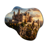 Castles Sunlit Splendor Vibrant - Asymmetric Metal Wall Art