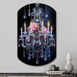 Chandelier Harmony In Contrasts II - Asymmetric Metal Wall Art