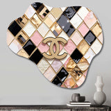 Fashion Geometric Glam Pattern - Asymmetric Metal Wall Art