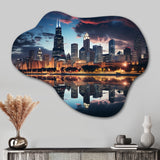 Chicago Beautiful Cityscape II - Asymmetric Metal Wall Art