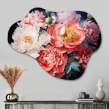 China Art Peony Bouquet - Asymmetric Metal Wall Art