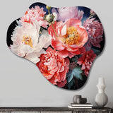 China Art Peony Bouquet - Asymmetric Metal Wall Art