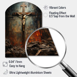 Christianity Crucifixion Darkness The - Asymmetric Metal Wall Art