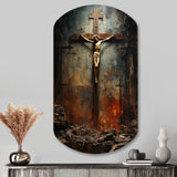 Christianity Crucifixion Darkness The - Asymmetric Metal Wall Art