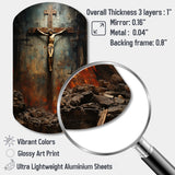 Christianity Crucifixion Darkness The - Asymmetric Metal Wall Art