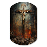 Christianity Crucifixion Darkness The - Asymmetric Metal Wall Art