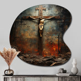 Christianity Crucifixion Darkness The - Asymmetric Metal Wall Art