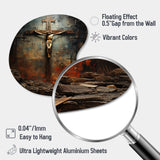 Christianity Crucifixion Darkness The - Asymmetric Metal Wall Art