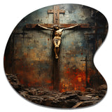 Christianity Crucifixion Darkness The - Asymmetric Metal Wall Art