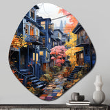 Cityscape Alleyway Patchwork VI - Asymmetric Metal Wall Art