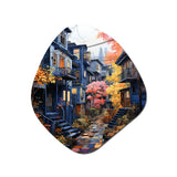 Cityscape Alleyway Patchwork VI - Asymmetric Metal Wall Art