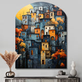 Cityscape Exquisite Blue II - Asymmetric Metal Wall Art