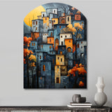 Cityscape Exquisite Blue II - Asymmetric Metal Wall Art