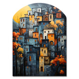 Cityscape Exquisite Blue II - Asymmetric Metal Wall Art