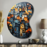 Cityscape Exquisite Blue II - Asymmetric Metal Wall Art