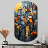 Cityscape Exquisite Blue II - Asymmetric Metal Wall Art