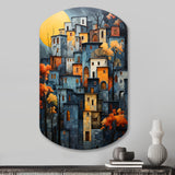 Cityscape Exquisite Blue II - Asymmetric Metal Wall Art