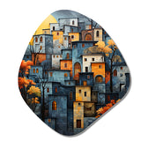 Cityscape Exquisite Blue II - Asymmetric Metal Wall Art