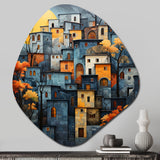 Cityscape Exquisite Blue II - Asymmetric Metal Wall Art