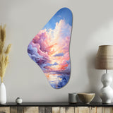 Clouds Whimsical Cloudscape Playful - Asymmetric Metal Wall Art