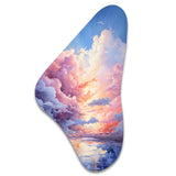 Clouds Whimsical Cloudscape Playful - Asymmetric Metal Wall Art