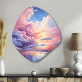 Clouds Whimsical Cloudscape Playful - Asymmetric Metal Wall Art