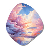 Clouds Whimsical Cloudscape Playful - Asymmetric Metal Wall Art