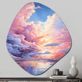 Clouds Whimsical Cloudscape Playful - Asymmetric Metal Wall Art