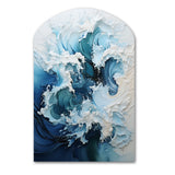 Coastal Waves Rhythmic Coastal II - Asymmetric Metal Wall Art