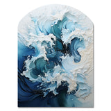 Coastal Waves Rhythmic Coastal II - Asymmetric Metal Wall Art