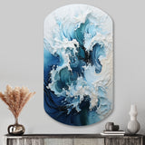 Coastal Waves Rhythmic Coastal II - Asymmetric Metal Wall Art