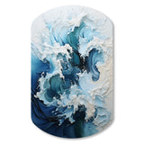 Coastal Waves Rhythmic Coastal II - Asymmetric Metal Wall Art