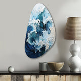 Coastal Waves Rhythmic Coastal II - Asymmetric Metal Wall Art