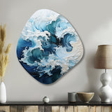 Coastal Waves Rhythmic Coastal II - Asymmetric Metal Wall Art