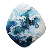 Coastal Waves Rhythmic Coastal II - Asymmetric Metal Wall Art