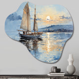 Boat Sailing Reflections I - Asymmetric Metal Wall Art