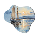 Boat Sailing Reflections I - Asymmetric Metal Wall Art