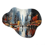 Cityscape Collage VI - Asymmetric Metal Wall Art