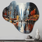 Cityscape Collage VI - Asymmetric Metal Wall Art