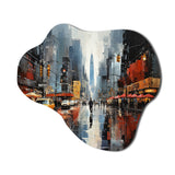 Cityscape Collage VI - Asymmetric Metal Wall Art