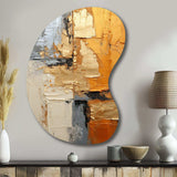 Gold Grey Gleaming Geometry XV - Asymmetric Metal Wall Art